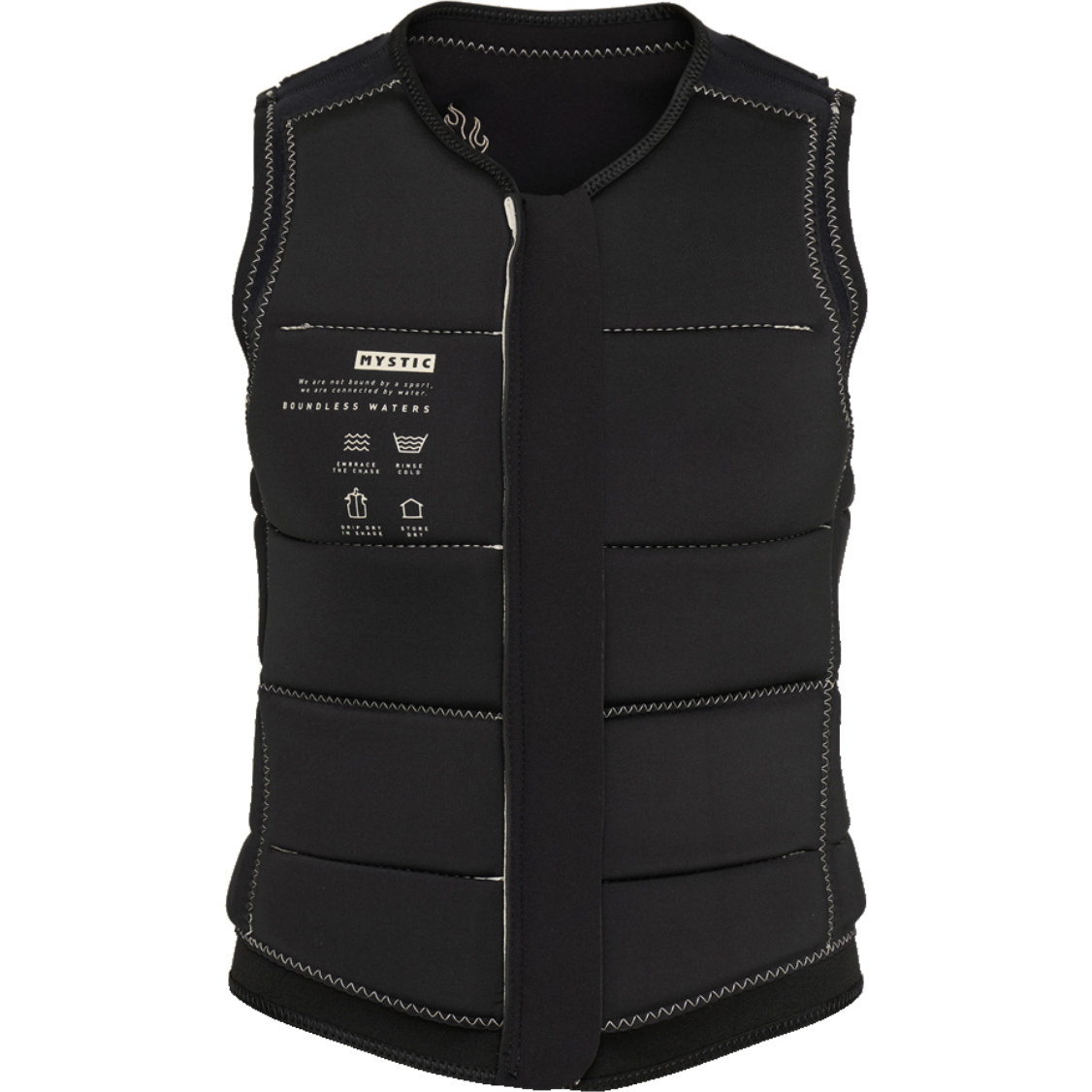 2026 Mystic Raspa Elena Bodi Til Kvinder Front Zip Wake Impact Vest 35005.260160 - Black